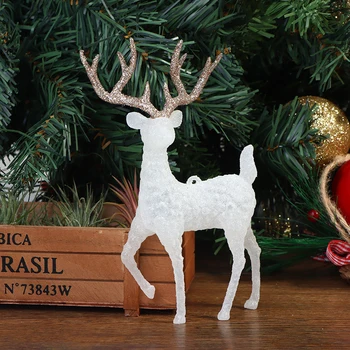 Műanyag kristály Flash Szarvas Karácsonyi erdő Jávorszarvas Desszert Asztal dekoráció Karácsonyfa Díszek Kezdőlap Gyerek Naviidad ajándékbolt kijelző