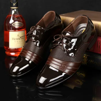 Nagy méret 38-48 Férfi bőr cipők Kereskedelmi ügyek Alkalmi alacsony árú cipő Elegáns designer Férfi cipők vezetése Ingyenes szállítás