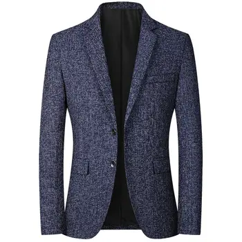 New Blazers férfi márkájú dzseki divat karcsú alkalmi kabátok 2023 Jóképű férfias üzleti dzsekik öltönyök csíkos férfi blézer felsők