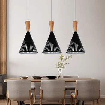 Nordic fa függőlámpák LED egyfejű Macaron függő beltéri dekoratív lámpa nappalihoz Étkező hálószoba lámpatest