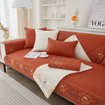 Nordic Ins színes hímzett mosott pamut kanapé párna csúszásmentes kanapéhuzat minden évszakban univerzális párnahuzat
