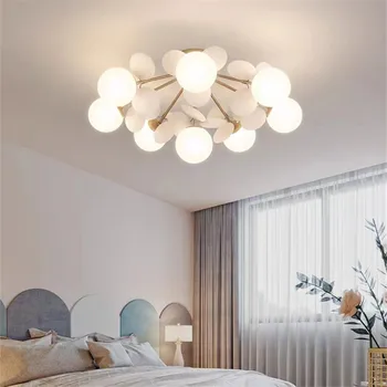 Nordic üveg mennyezeti lámpa Macron színes led lámpa Fagyüveg Gyerekszoba Hálószoba Előszoba Beltéri ház design nappali