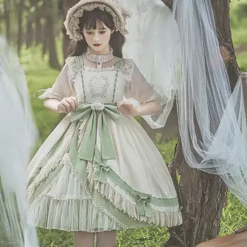 [Nyers, mint a nyári virág]Nyár Új Jsk hevederes ruha Daily Lovely Lolita szoknya gót ruhák női Lolita gótikus