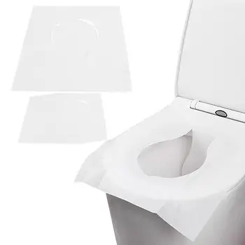 Papír üléshuzatok WC-papír ülések 10db, hordozható univerzális fapéppapír, WC-bélés, öblíthető, puha bárokhoz Kórházak