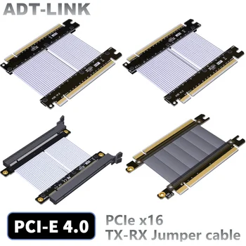 PCIe X16 kiemelő kábel PCI-e 4.0 x16 - x16 apa-férfi áthidalók hosszabbító kábel Metal Shield PCI E 16X kiemelő kártya szalaghosszabbító