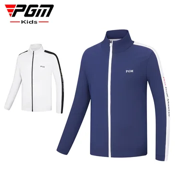 PGM gyermek golf ruházati dzseki, szélálló és meleg sportfelső fiúknak, könnyű fűtésű belső bélés, divatos
