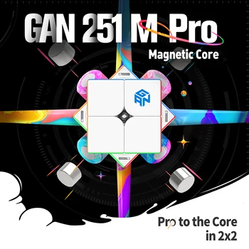 [Picube] GAN251 M Pro Air Leap 2x2 mágneses sebességű kocka Professional GANCUBE 251M 2x2x2 Mangetic Cubo rejtvények GAN251 Magic Cubo