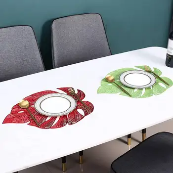 PVC tányéralátétek asztali tea kávéscsésze párna hőálló, csúszásmentes italszőnyeg étkezőasztalhoz Konyhai dekoráció kiegészítők