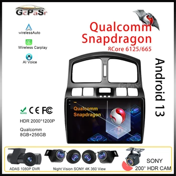 Qualcomm a Hyundai Classic Santa Fe 2006 - 2015 Android Auto autórádió lejátszó sztereó Autoradio GPS videó navigáció BT No 2Din