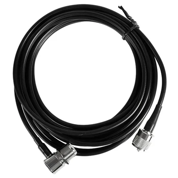RG58 RG-58 50 ohmos autóantenna koaxiális kábel 5 méter Uhf anya - Uhf apa (fekete)