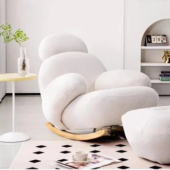 Ringató Nordic Nappali székek Design Garden puha egyágyas nappali székek Aranyos ergonomikus Fauteuil szalon Otthoni bútorok