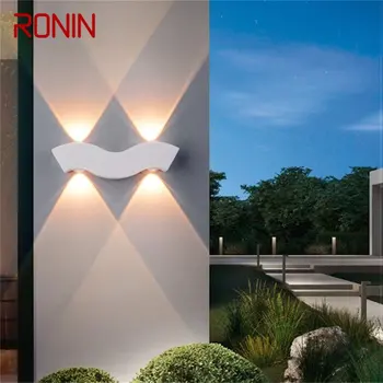 RONIN kültéri fehér fali lámpa LED Modern vízálló sconces lámpa otthoni erkély dekorációhoz