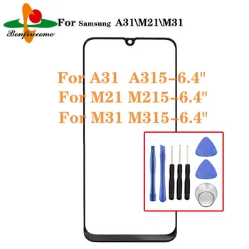Samsung Galaxy A31 M21 M31 A315 A315F M215 M315 Elülső érintőképernyős panel LCD kimenet Üvegfedél lencse cseréje