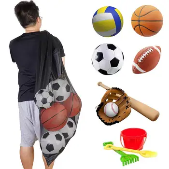 Sporttakaró hálós táska Hordozható futballtároló Kültéri kosárlabda röplabda multifunkcionális húzózsinóros tárolótáskák
