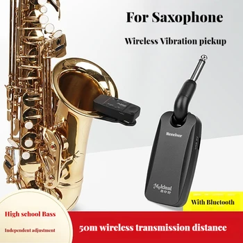 Szaxofon vezeték nélküli hangszedő professzionális mikrofon Vezeték nélküli hangszerfelvevő mikrofon vevő Adórendszer Hangszer