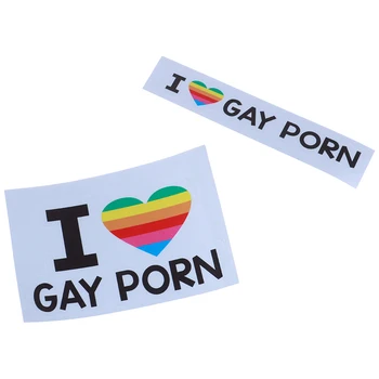 Szeretem a meleg pornó szexet LMBT leszbikus vicces autó lökhárító vinil matrica kerékpár matricák