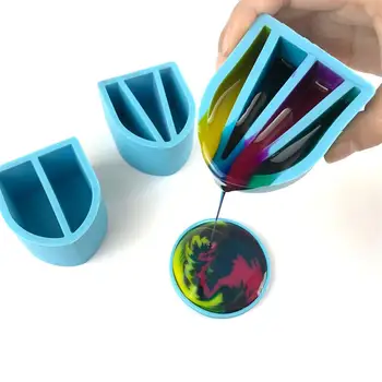 Szilikon elosztó csésze tonizáló csésze kristály DIY epoxigyanta penész pigment mix szerszámok ékszerkészítéshez UV gyanta színező eszközök