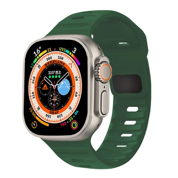 szilikon szíj Apple Watch karkötőhöz 40mm 44mm 45mm 42mm 38 41 sport óraszíj iwatch Serise 8 7 6 5 se Ultra sáv 49mm