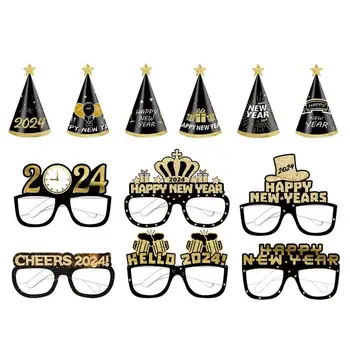 Szilveszteri partikellékek Stílusos újévi kalapok Jelmez szemüvegek Fejfedők Jelmez kiegészítők újévi összejövetelre