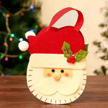 Szép karácsonyi cukorka táska ünnepi húzózsinór karácsonyi cukorka tasak medve karácsonyi cukorka táska