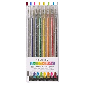 színes csillogó toll, gél felnőtt kifestőkönyvhöz, csillogó gél, színes gél csillogó toll (8 színben)