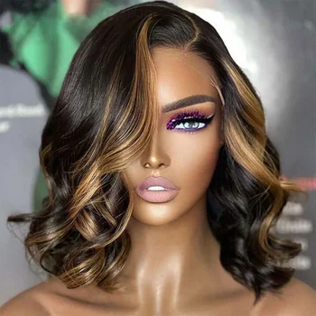 Szőke természetes test paróka rész csipke elülső parókák fekete nők számára 180% sűrűségű testhullám emberi haj parókák Brazil Remy emberi haj