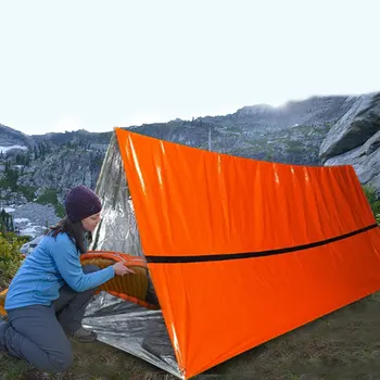 sűrített PE narancssárga vészszigetelő takaró hálózsák vészhelyzeti túlélési fényvisszaverő hideg wea