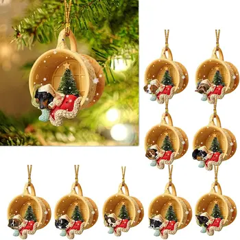 Tacskó karácsonyfa díszek Aranyos szép karácsonyi medál tacskó szerelmeseinek Kutya anya karácsonyfa medál dekoráció