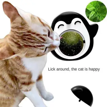 Természetes macskamenta macskafali ragasztható labdajáték kezeli az egészséges macskajátékot A természetes eltávolítja a szőrlabdákat, hogy elősegítse az emésztést Macskafű snack