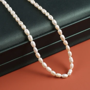 Természetes édesvízi fehér gyöngy alakú laza gyöngyök ékszerkészítéshez Choker készítés DIY karkötő ékszerek 36CM
