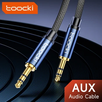 Toocki Aux kábel hangszóró vezeték 3,5 mm-es jack audio kábel számítógéphez fejhallgató adapter Xiaomi laptop HIFI hang Quility kábel