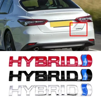 Toyota Prius Camry Crown Auris Rav4s TRD autó 3D fém HYBRID embléma matricák Auto Body Trunk Styling Dekor Matrica kiegészítők