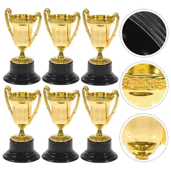 Trófea trófeák díja Gyerekjátékok Mini műanyag sportok Gold Soccer Cup jutalom győztes Football Kid Toy Baseball Awards Cups