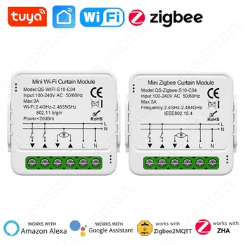 Tuya WiFi Zigbee intelligens függönykapcsoló modul Smart Life APP redőnyökhöz Redőnyök elektromos motorja Dolgozzon Alexával Google Home