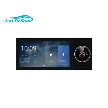 Tuya Zigbee Wifi BLE 6 hüvelykes HD LCD Touch fali kapcsoló Intelligens otthon többfunkciós fényvezérlő érintőpanel