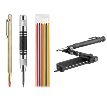 Többfunkciós firka eszközök Építési ceruza pontozó eszközök Kontúrmérő jelölő eszközök 5 darabos mechanikus ceruzacsomag