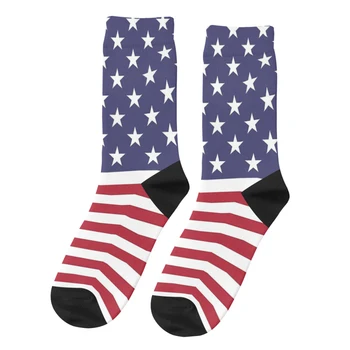 UAS zászló mintás zokni Új 3D nyomtatás vicces Harajuku Unisex középső cső zokni