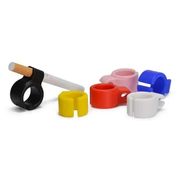 Ujjvédő szilikon cigarettatartó gyűrű, cigarettatartó tartó, rendszeres dohányzási kiegészítőkhöz