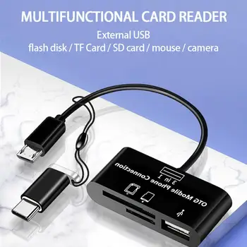univerzális USB Type C kártyaolvasó OTG adapter USB TF kártyaolvasó Macbookhoz Okostelefon adatátviteli kábel U lemezolvasó