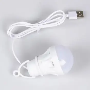 USB LED izzó hordozható kempinglámpa Mini izzó 5V Power Book Light Student Study Kültéri horgászvilágítás asztali lámpa