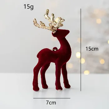 vadonatúj, kiváló minőségű praktikus szimulációs szarvas dekoráció karácsonyi jávorszarvas + műplüss dekoráció kézműves dísz PVC