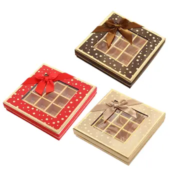 Valentin-napi ajándék 25 rács hordozható csokoládé doboz születésnapi ünnepekre Hálaadás sütés sütemények finomságok Keksz party