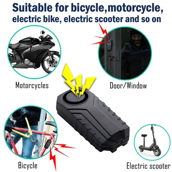 Veszteség riasztás rezgés riasztás érzékelő vízálló távirányító kerékpár motorkerékpár elektromos jármű lopásgátló