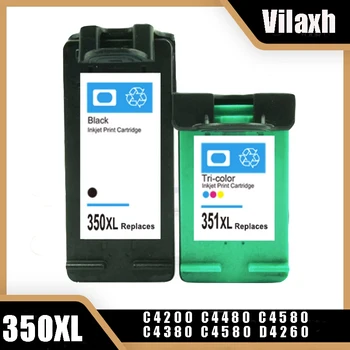 Vilaxh 350XL 351XL kompatibilis tintapatron csere HP 350 351 XL Photosmart C4200 C4480 C4580 C4380 C4580 D4260 nyomtatóhoz