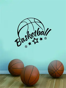 Vinil öntapadós levehető kosárlabda sport Csillag matricák hálószobához, nappalihoz és fiúszobához fali dekoráció JZY186
