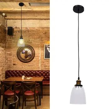 Vintage függő lámpa LED üveg függő lámpa ipari ernyő Lakberendezés világítótest étkezéshez Nappali hálószoba