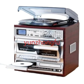 Vinyl lemezjátszó Modern zenegép Antik fonográf Bluetooth Audio multifunkciós rádiószalag CD USB