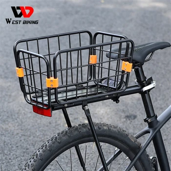 WEST KERÉKPÁROZÁS Kerékpár hátsó csomagtartó Rakománytartó kosár Gyorskioldású állítható csomagtartó reflektorral és csomagtartóval