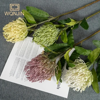 WQNJIN szimulált nagy tűpárna virág Császári virág műanyag virág Lakberendezés Nappali hamis virágnövény
