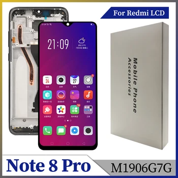 Xiaomi Redmi Note 8 Pro LCD kijelző digitalizáló szerelvény érintőképernyőjéhez Redmi Note 8 Pro M1906G7I M1906G7G LCD alkatrészek cseréjéhez
